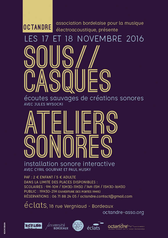 Octandre affiche concert 17 et 18 novembre 2016